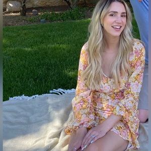 ASTR the label yellow floral dress size small